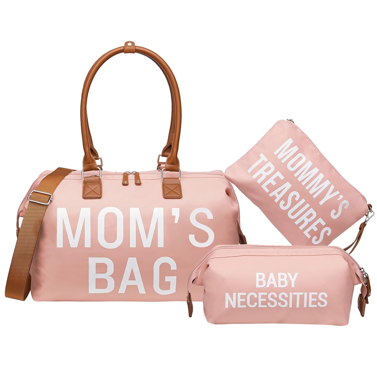 Printe Mommy Diaper Bag Tote with Organizer Pouches for Moms