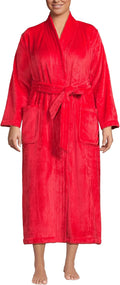 Women's Cozy Plush Long Wrap Robe - Plush Fleece Comfort