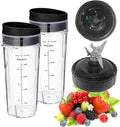 2 Pack 16oz Single Serve Cups & 5 Fins Blade Assembly for Ninja