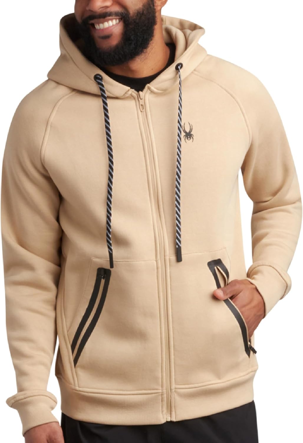 Spyder Mens Zip Up Hoodie - Super Soft Fleece Sweatshirt