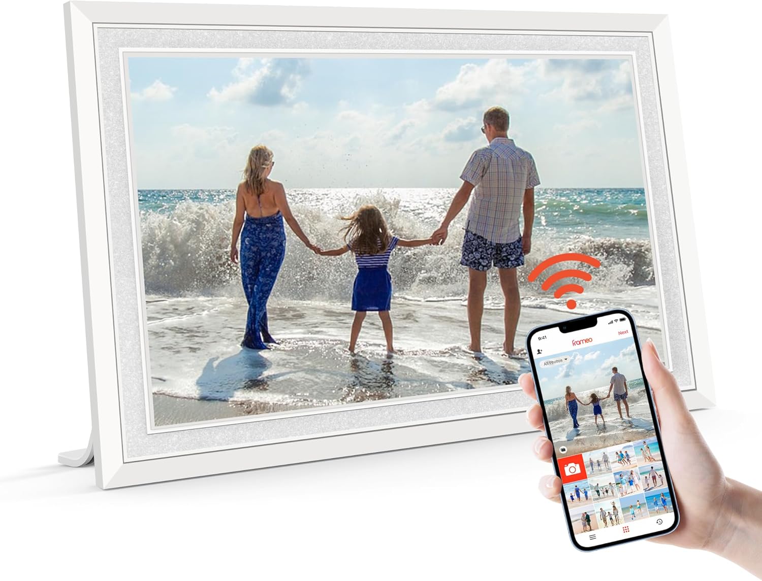 Frameo 10.1 Inch Digital Picture Frame with 32GB Memory and WiFi
