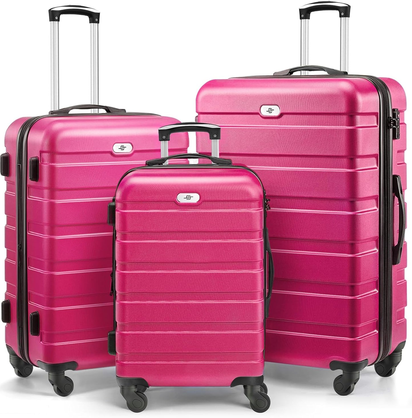 Suitour Luggage 3 Piece Sets with Spinner Wheels and TSA Lock