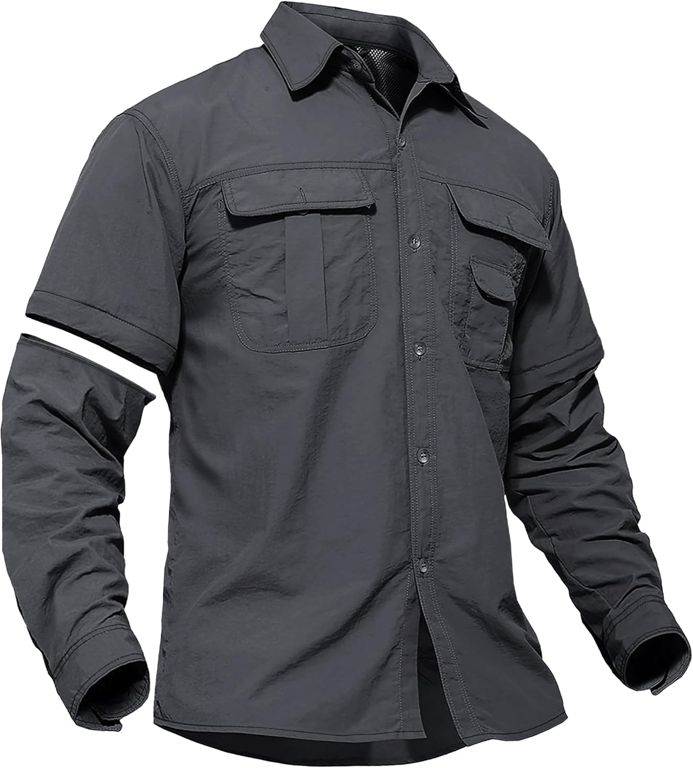 TACVASEN Men's Convertible Long Sleeve Fishing Shirts for Outdoor
