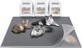 Cat Litter Box Mat: 47in x 36in Waterproof Litter Trapping Rug
