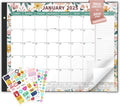 Large 22x17 18-Month Ditsy Floral Desk Calendar