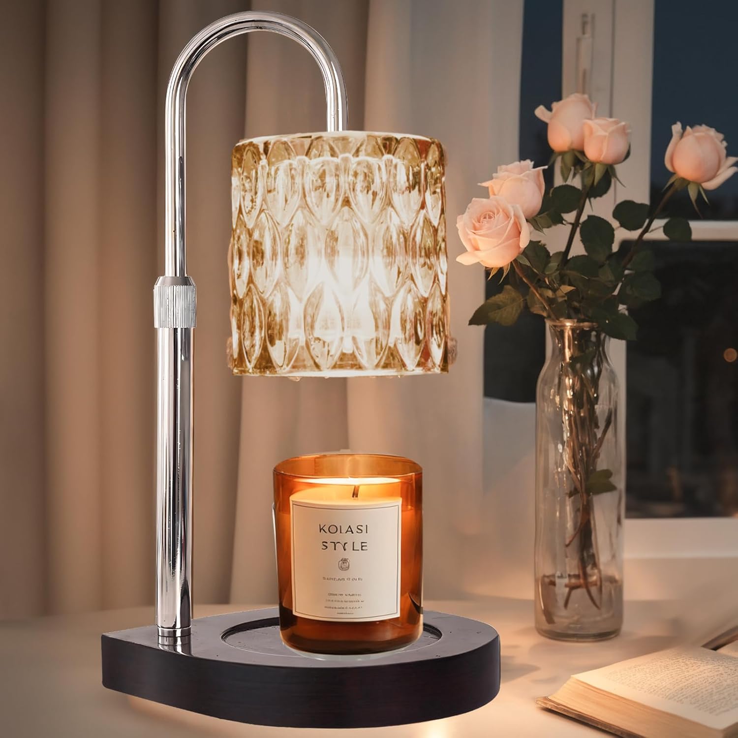 GEEZO Fragrance Candle Warmer Lamp with Timer & Dimmer Features