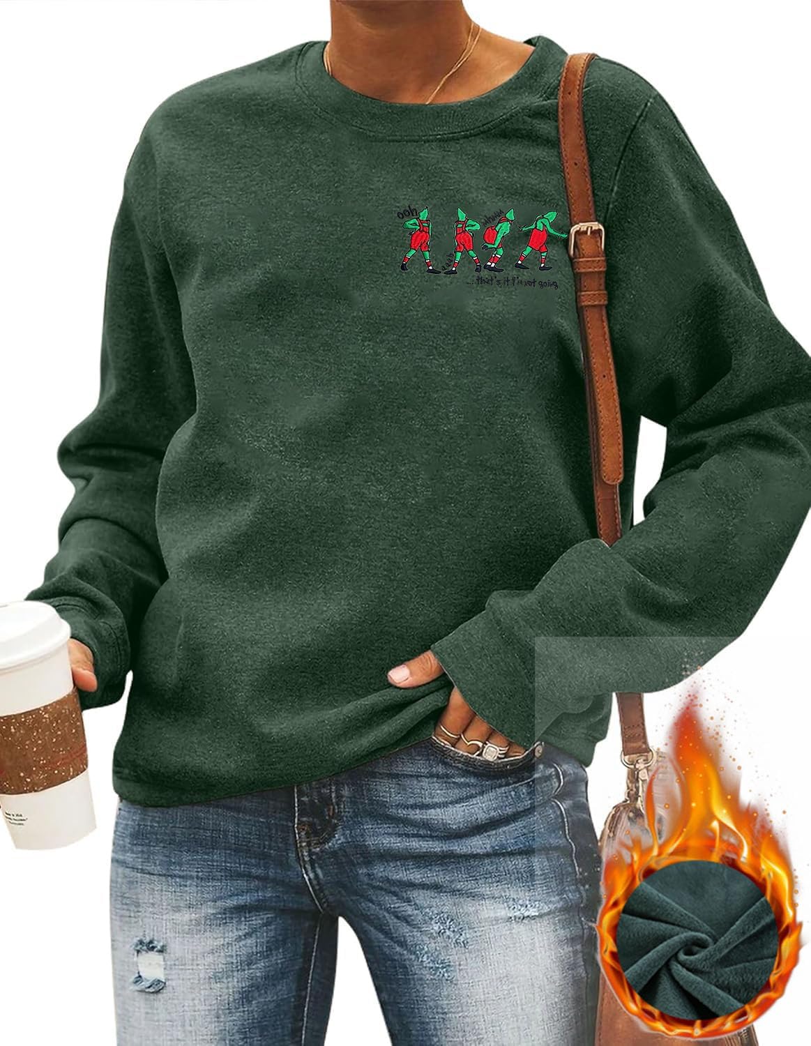 Not Going Embroidered Xmas Sweatshirt - Cozy Fleece!