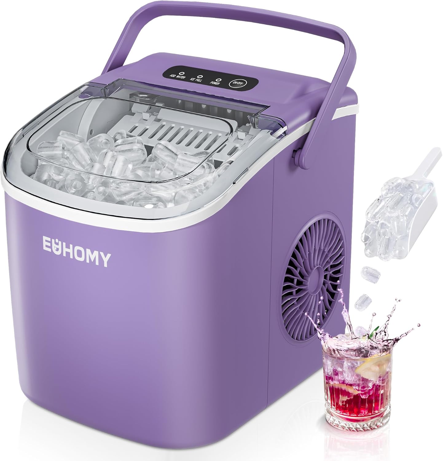 Euhomy Countertop Ice Maker Machine: Fast, Portable, and Quiet