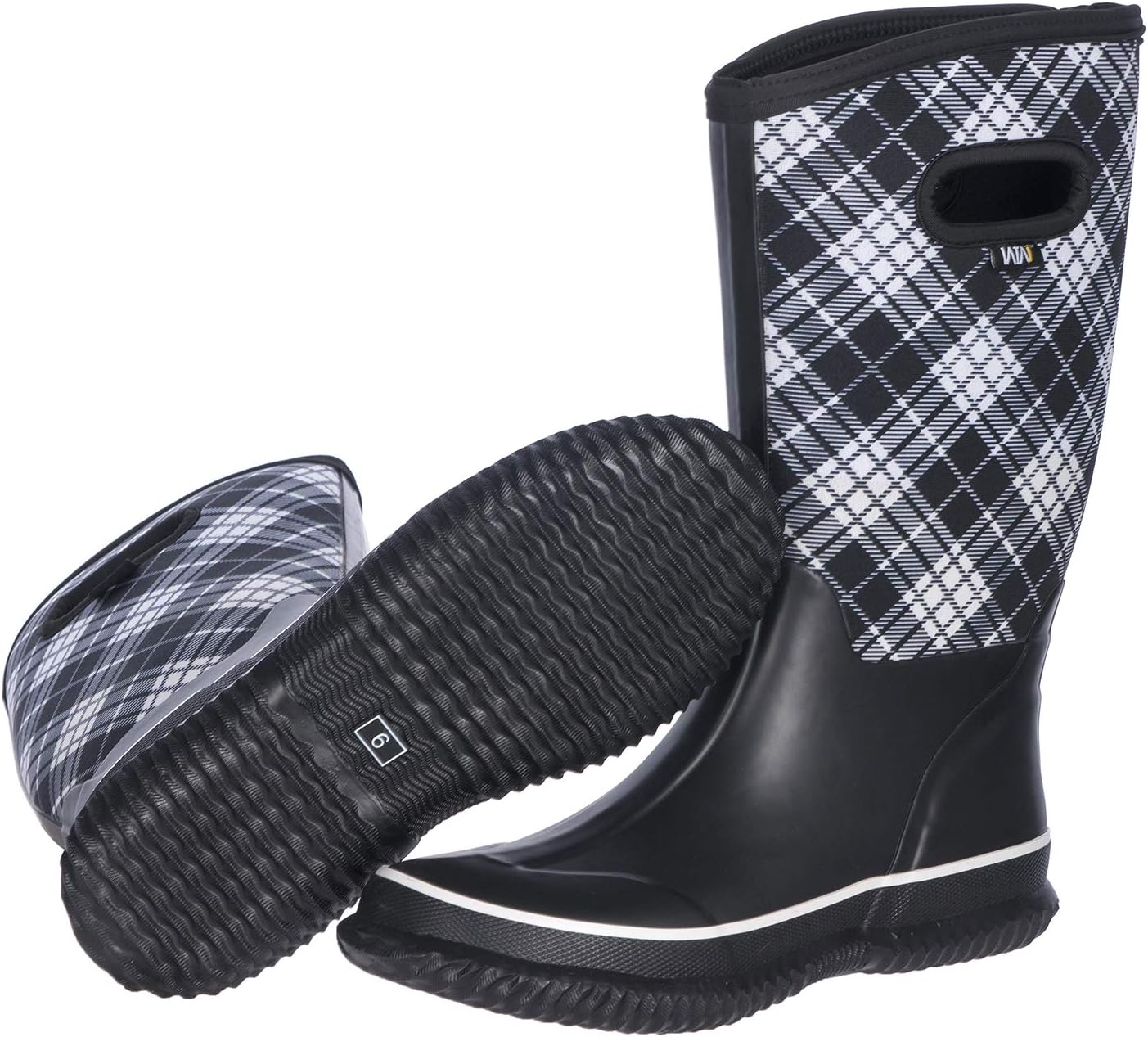 WTW Mid Calf Rain Boots for Women - Waterproof and Insulated