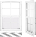 Tandefio 2 Pack 12in x 18in Shed Windows - Flush Mount