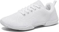 Girls White Cheer Shoes Breathable Youth Competition Sneakers