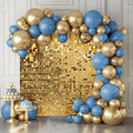 Shimmer Wall Backdrop Light Gold Sequin Panels 24Pc - Elegant Photo