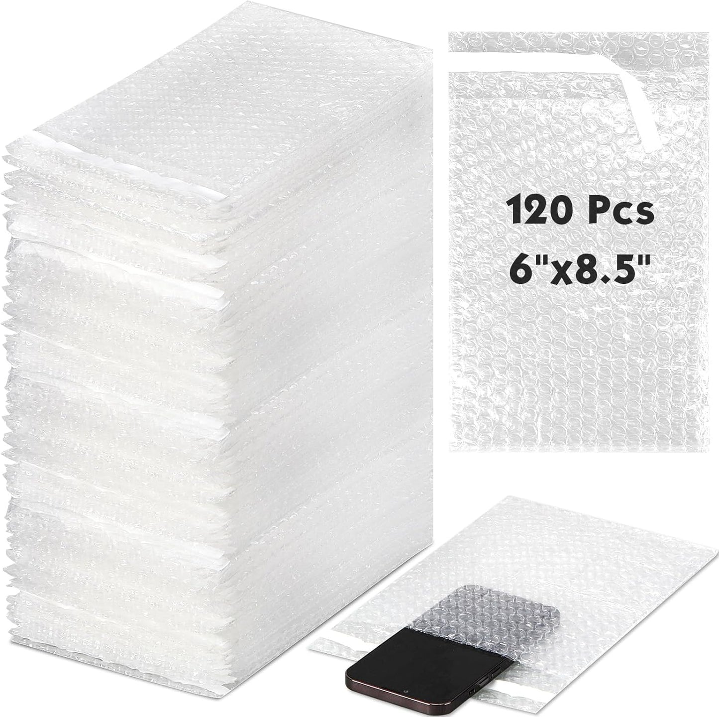 120 Pcs Bubble Cushion Wrap Bags for Shipping and Storage