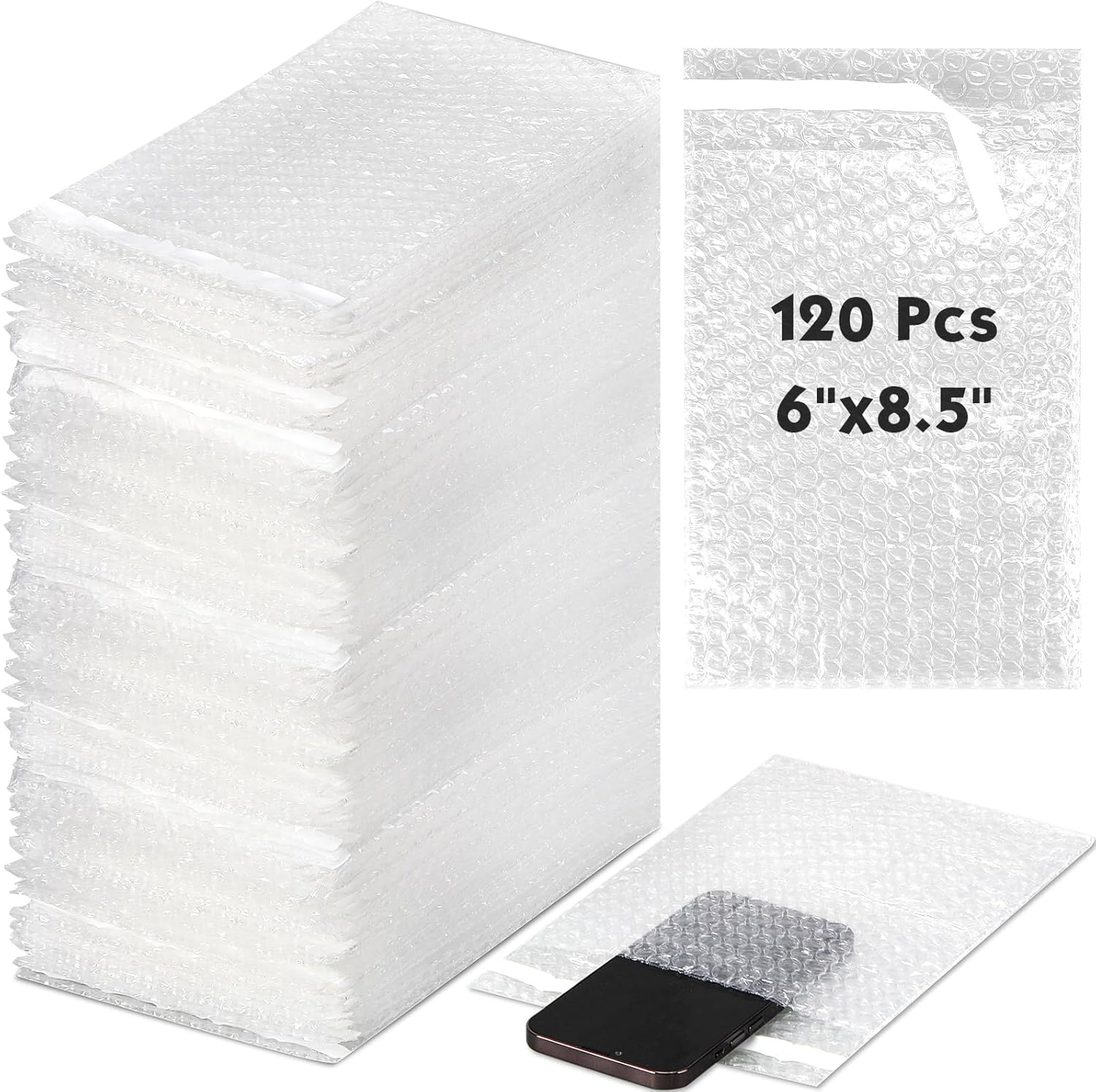 120 Pcs Bubble Cushion Wrap Bags for Shipping and Storage