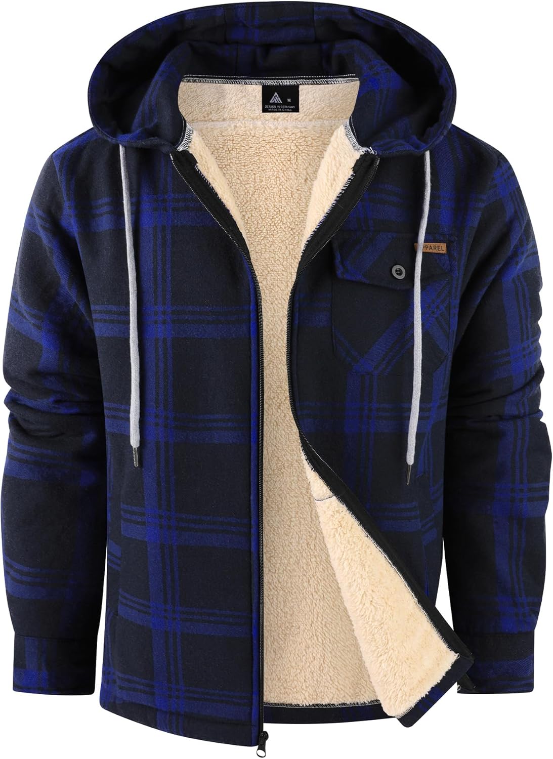 ZITY Men's Flannel Jacket for Winter Warmth and Style