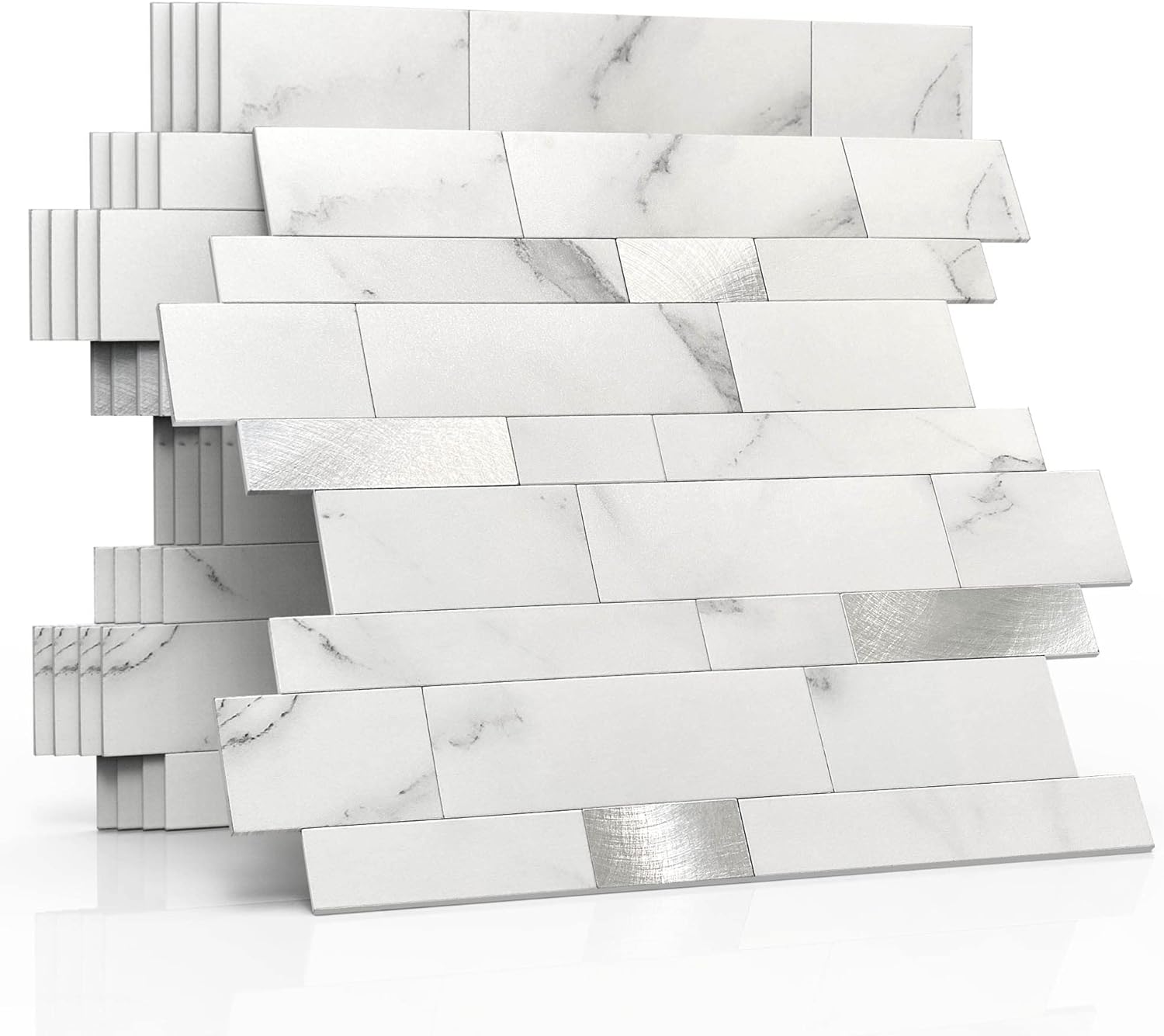 MOFIT Backsplash Tile for Kitchen and Bathroom, 3D Waterproof