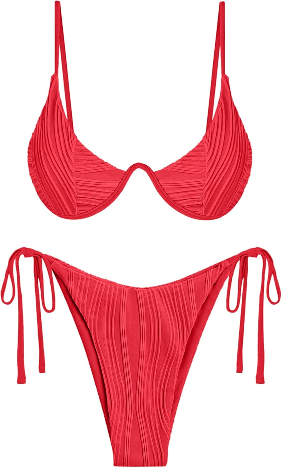 Ribbed Two Piece Swimsuits for Women - Chic and Sexy Design