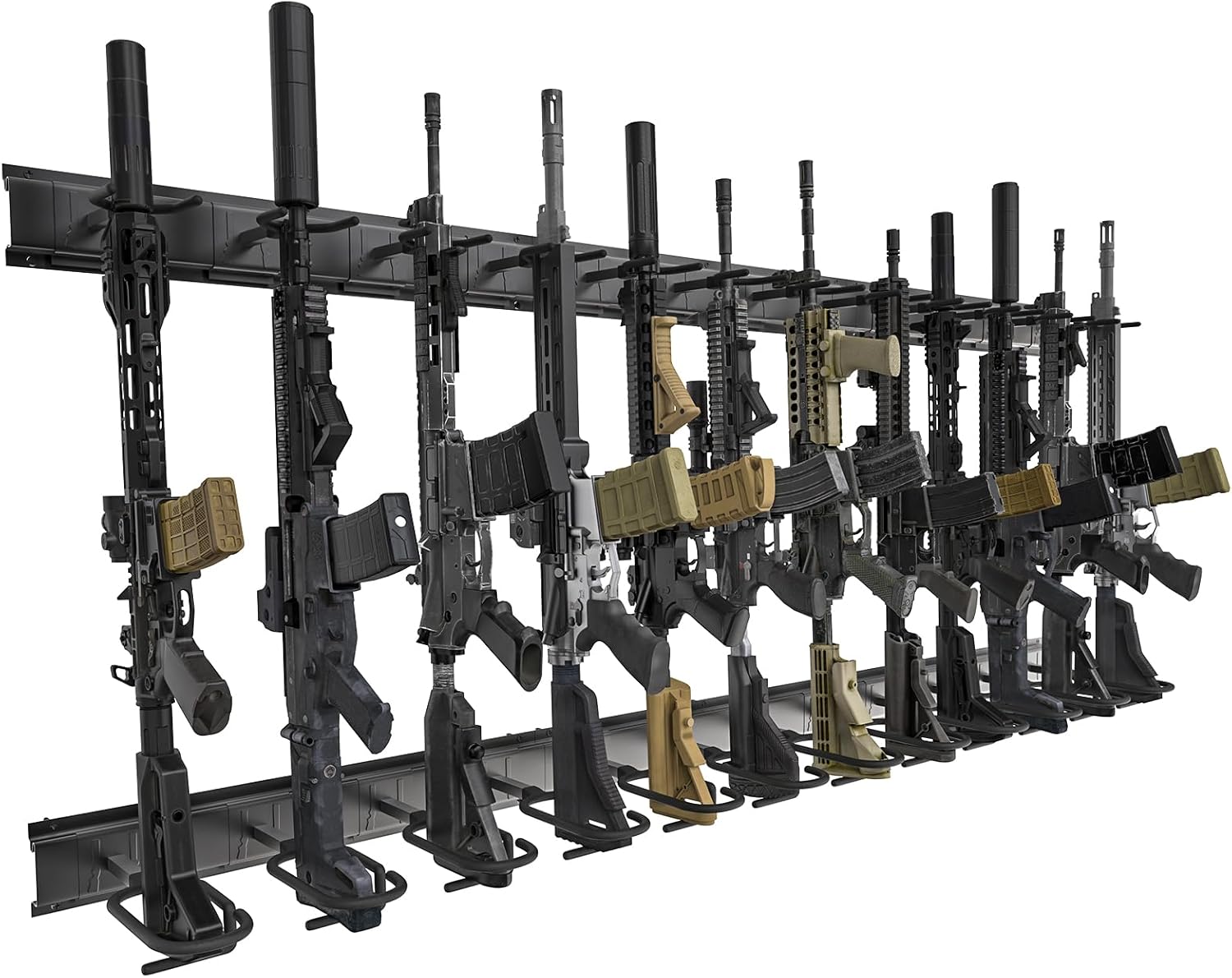 Adjustable Aluminium Alloy Gun Rack Wall Mount for Firearms
