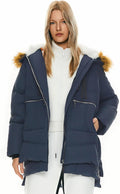 Orolay Women's Thickened Down Jacket - Warm Mid-Length Coat Jackets