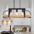 WUZUPS 3-Light Pot Hanging Rack Chandelier - Rustic Farmhouse Lighting