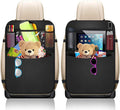 Premium Backseat Organizer for Kids 2 Pack - Heavy Duty Kick Mats