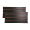 SSWBasics 4 ft x 2 ft Black Slatwall Panels Pack of 2 - Garage