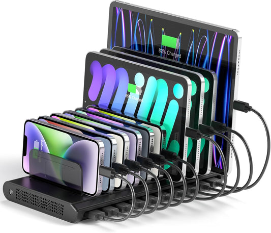 Unitek Multi USB Charging Station - 10 Ports Fast Charger Dock