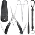 Multi Saltwater Fishing Pliers Kit for Split Ring, Line Cutter & Hook