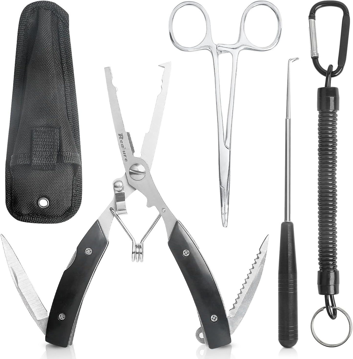 Pro Saltwater Fishing Pliers Kit: 420 Stainless Steel, Multi-Tool Set w/ Sheath - Realure