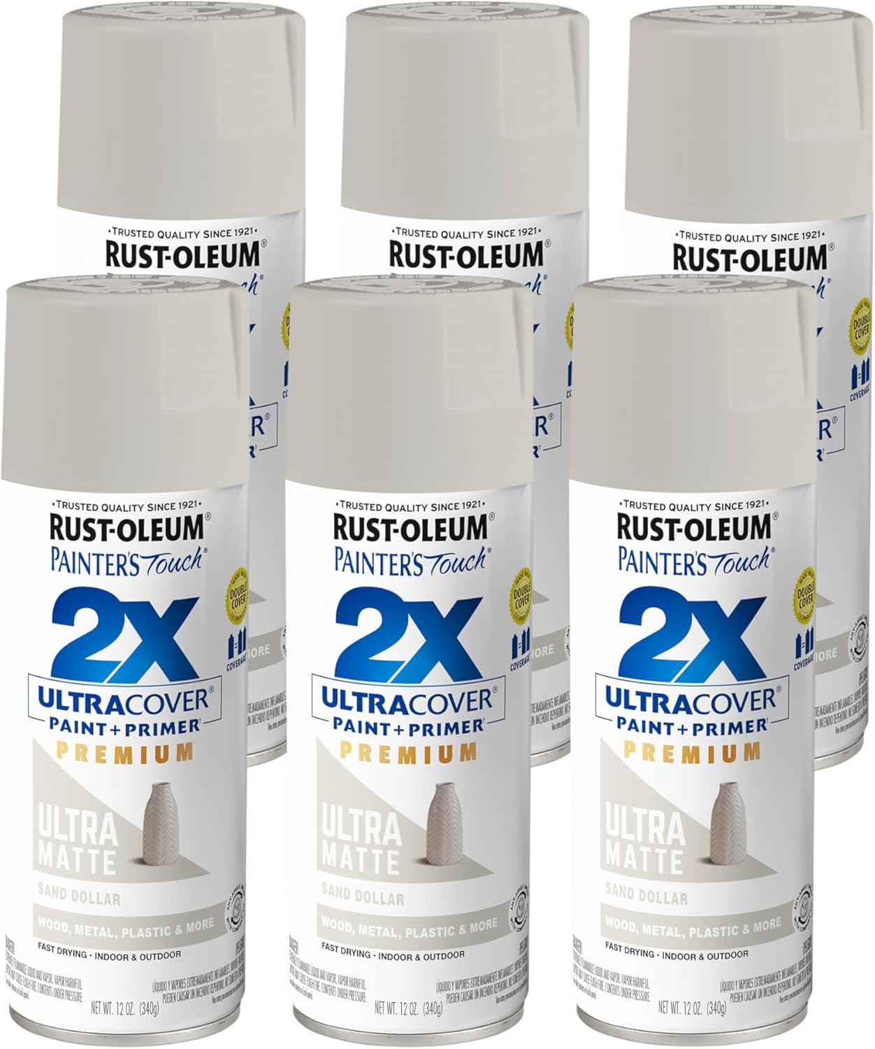 Rust-Oleum Painter's Touch 2X Ultra Cover Spray Paint 6 Pack