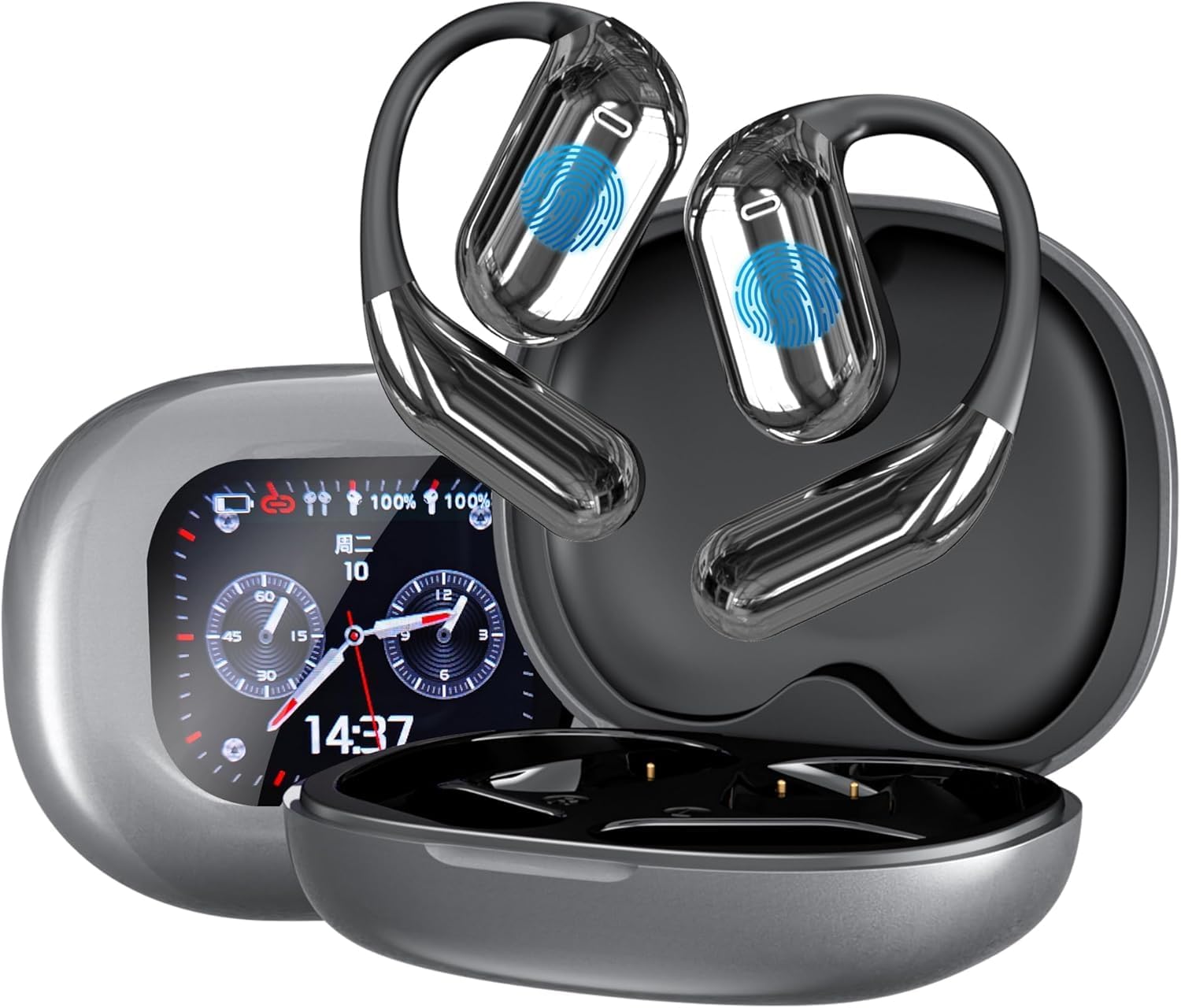 AI Translator Earbuds: 144-Language Two-Way Touch Screen - Aurotlu
