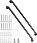 Shower Grab Bar 39.4 in 2 Pack Black Stainless Steel - Safe Bathroom