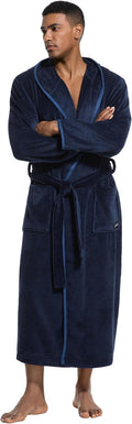 Plush Fleece Robe for Men with Hood by SlumberMee for Ultimate Warmth