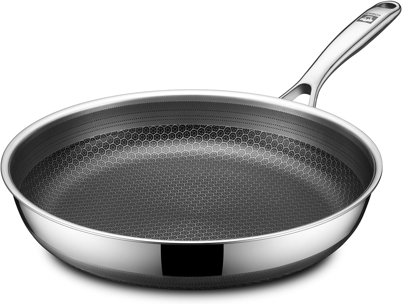 12in Nonstick Frying Pan - Durable Stainless Steel Skillet