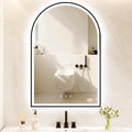 Arched LED Bathroom Mirror 24in x 36in - Dimmable 3-Color Anti-Fog
