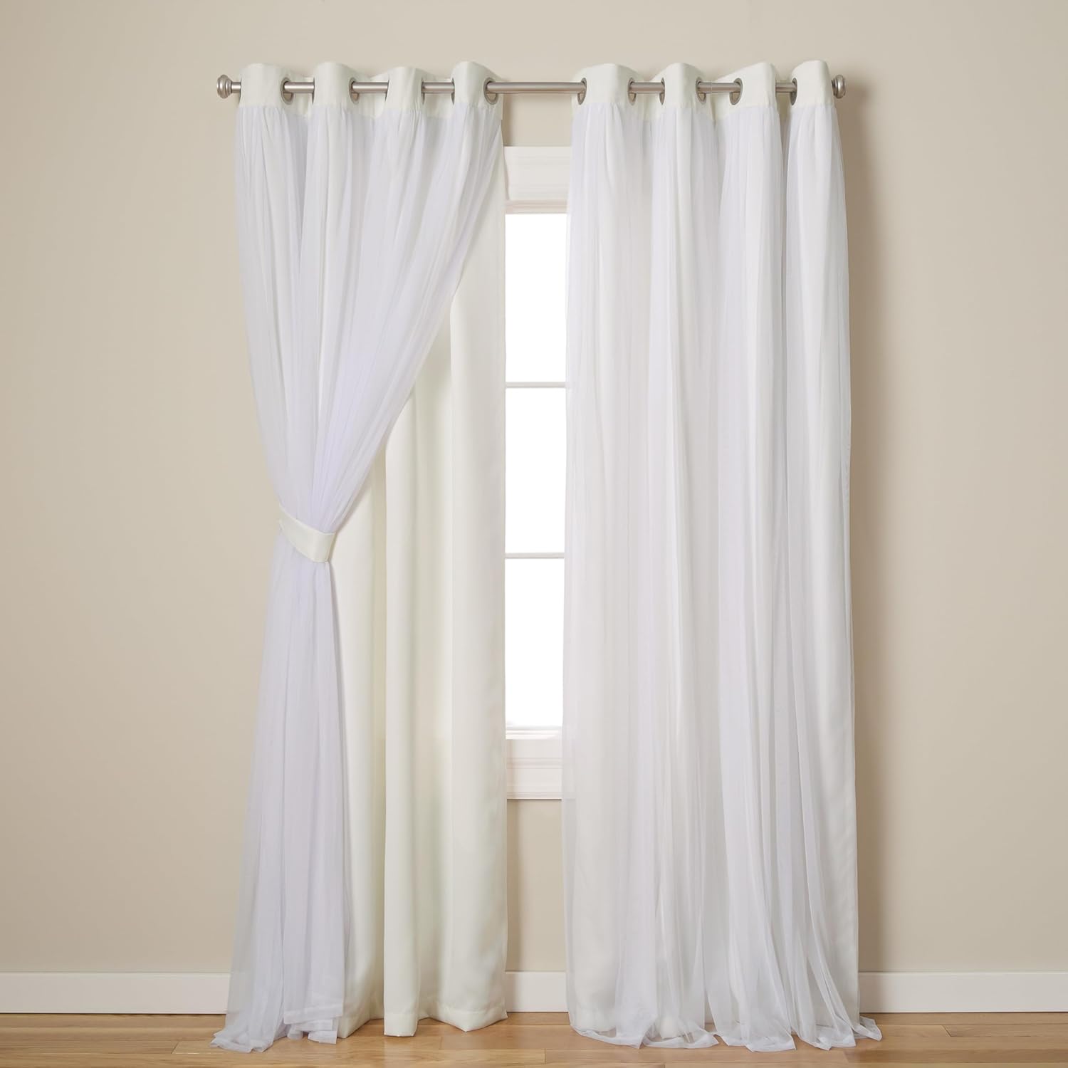 Talia Double Layer Indoor Curtains for Elegant Home Decor