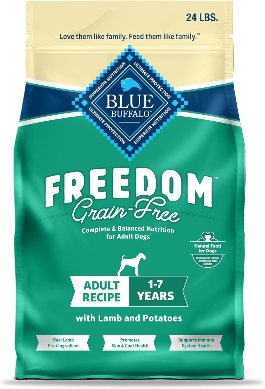 Blue Buffalo Freedom Grain-Free Dry Dog Food with Real Lamb