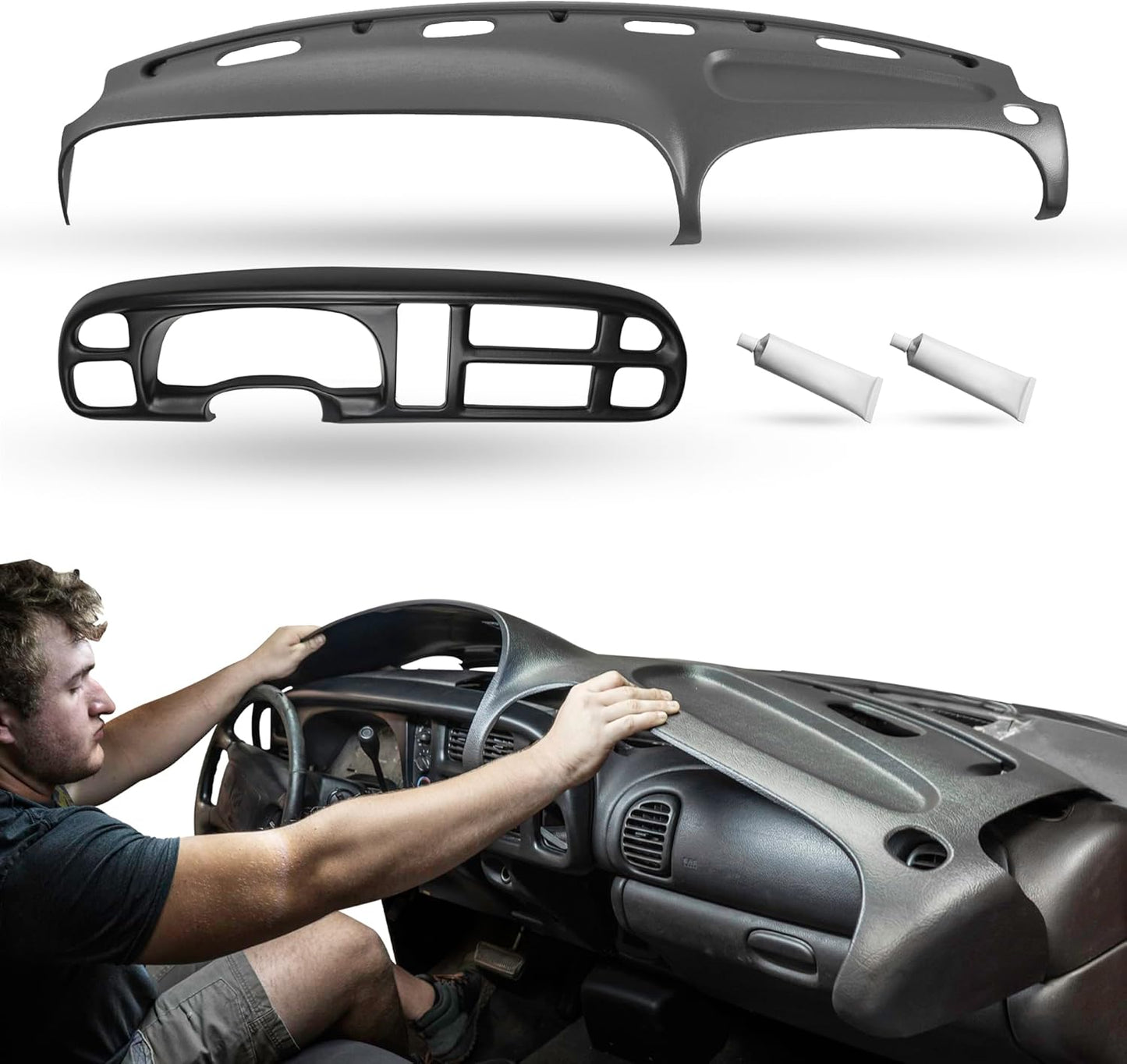 DASHSKIN Molded Dash Skin Cover for 99-01 Dodge Ram 1500