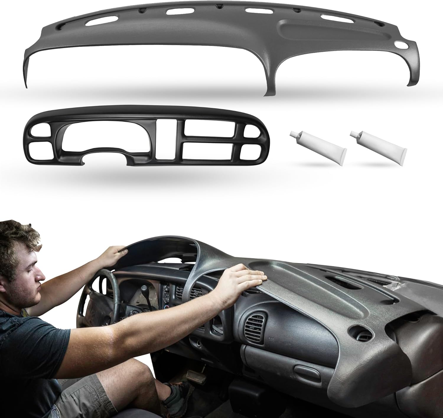 DASHSKIN Molded Dash Skin Cover for 99-01 Dodge Ram 1500