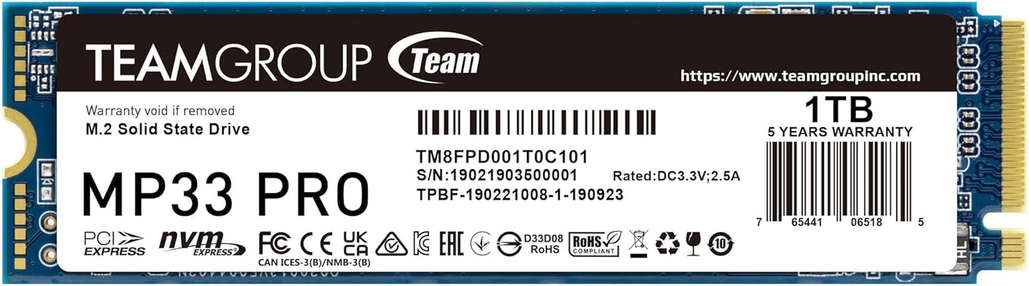 Ultra-Fast 1TB NVMe SSD | Read Speed 3500 MB/s