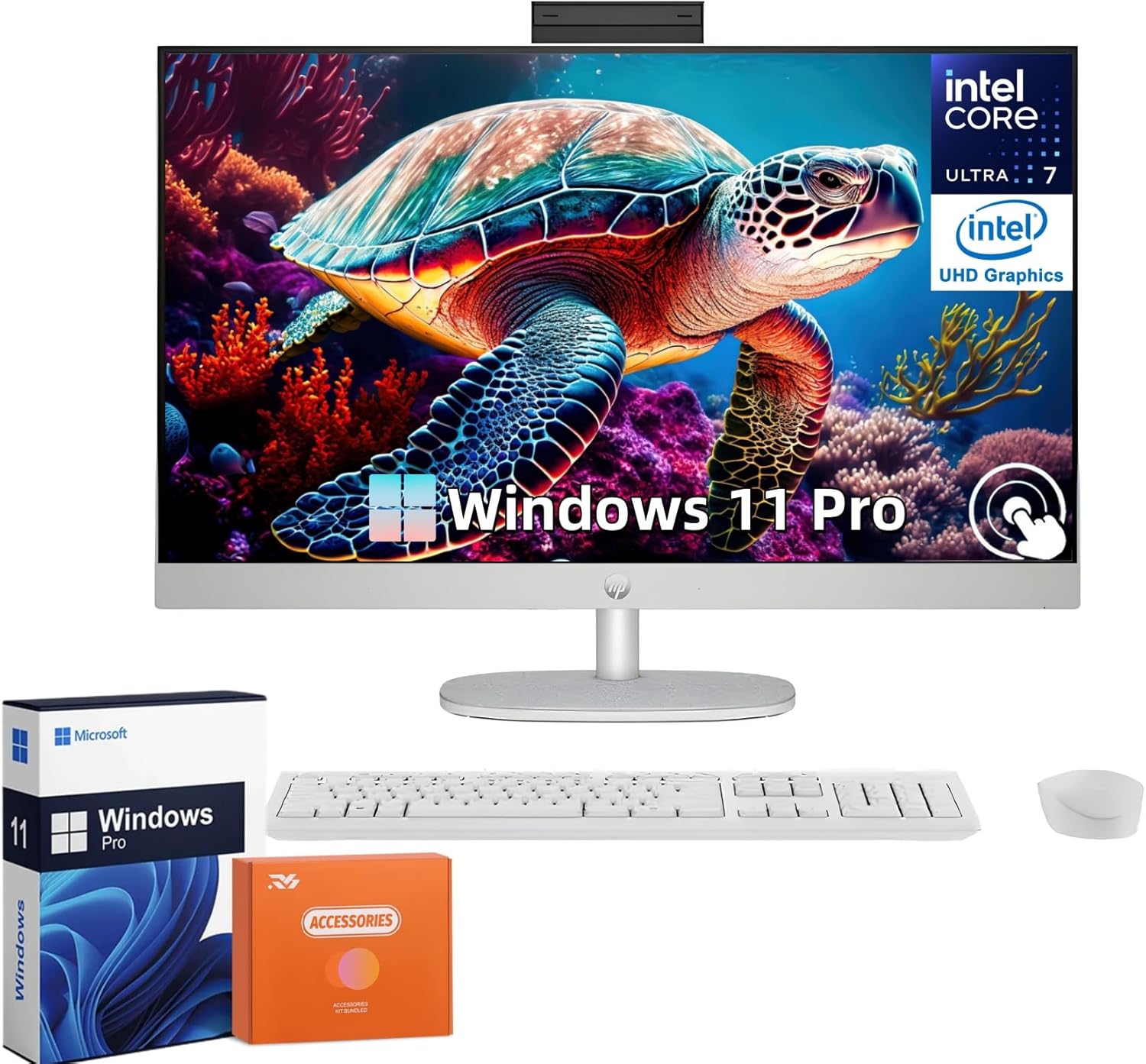 HP All-in-One Desktop Computer with 27in Touch Screen Display