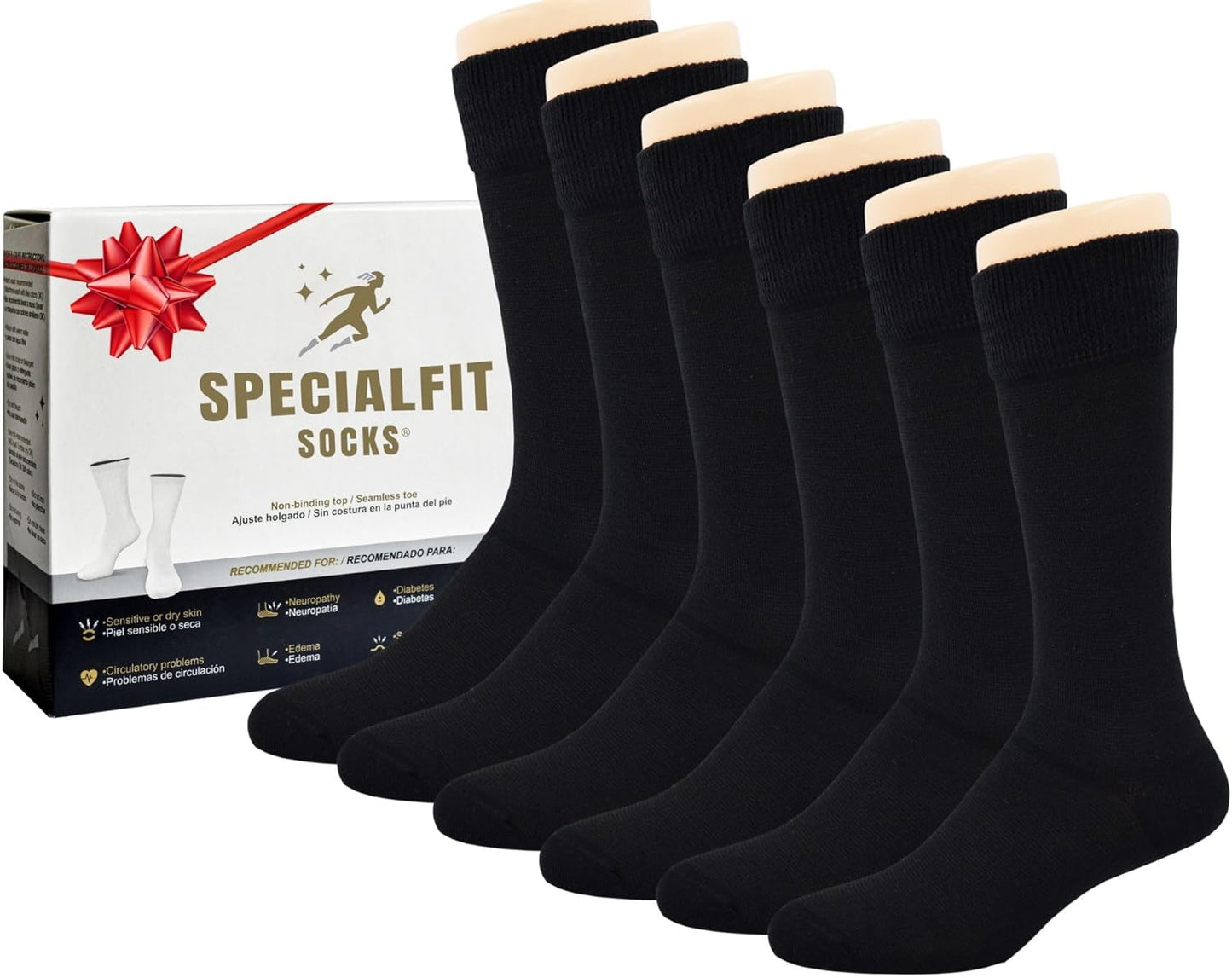 Diabetic Socks for Men - Soft, Comfortable, Non-Binding Cotton