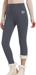 Hixiaohe Women's Sherpa Fleece Lined Warm Leggings - Heavy Thermal