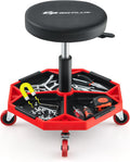 Goplus Rolling Garage Stool 16-22 Adjustable Mechanic Stool - Padded