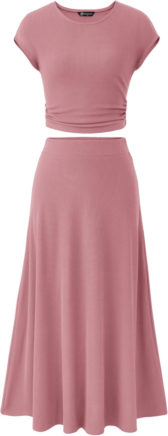 PRETTYGARDEN Two Piece Skirt Set for Women - Stylish Summer Look