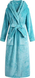 Women's Plush Fleece Bathrobe with Hood RH1591 - Warm & Soft