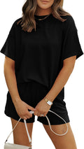 MARZXIN Women's 2 Piece Summer Tracksuit Ribbed Knit Set (Style 6KDW)