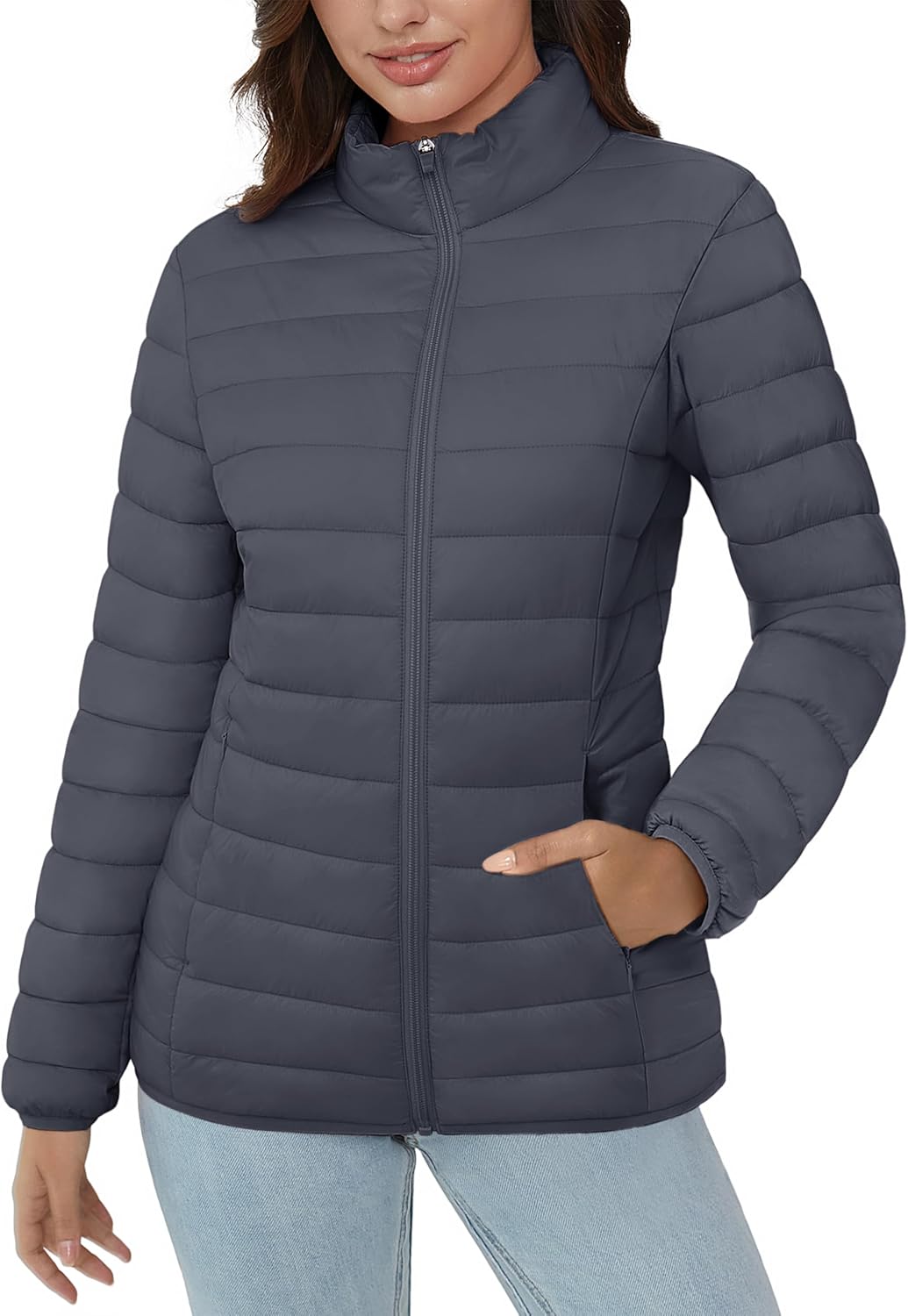 MAGCOMSEN Women's Lightweight Quilted Puffer Jacket for Winter