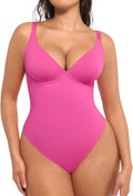 FeelinGirl Shapewear Bodysuits for Women Tummy Control - Deep V Thong