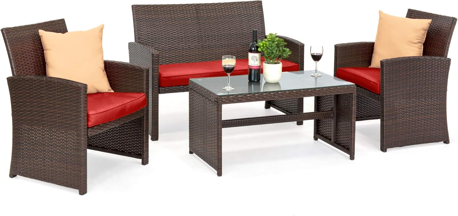 Best Choice Products 4-Piece Outdoor Wicker Patio Set Review
